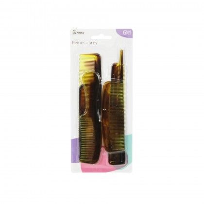 Pentes Cabelo 6 Unidades Castanho 18cm
