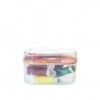 Conjunto Caixa Costura Linhas / Agulhas / Tesoura 13X7.5X7.5cm