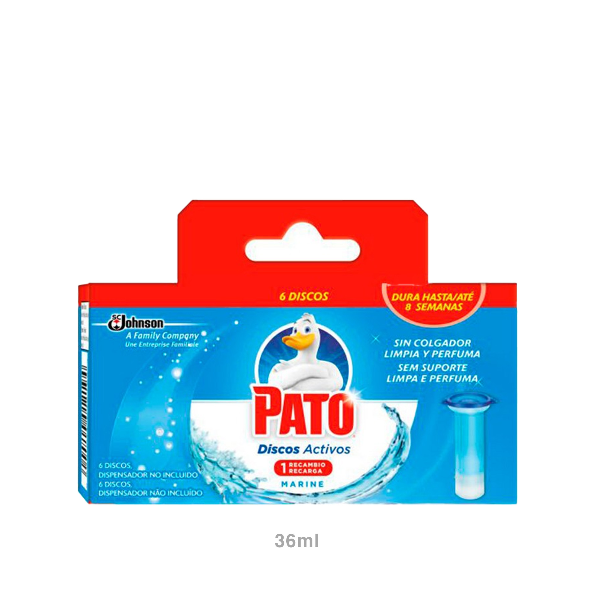 Bloco Sanitário Pato Discos Activos Recarga Marinho 36ml