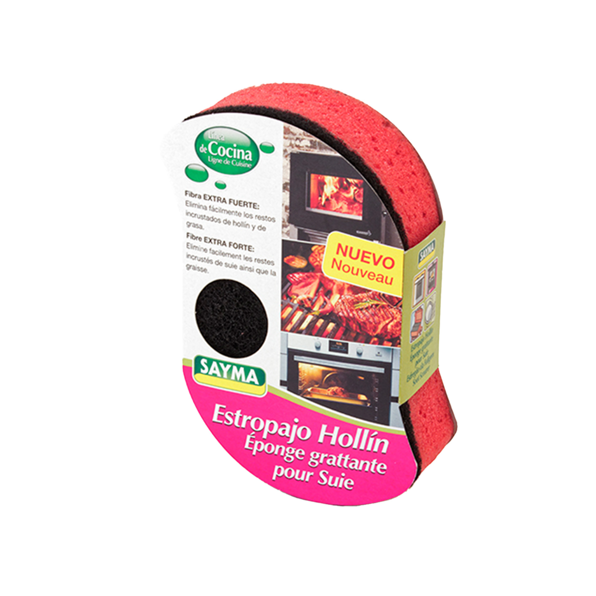 Esfregão Sayma Limpa Fornos Vermelho 9X7X5cm