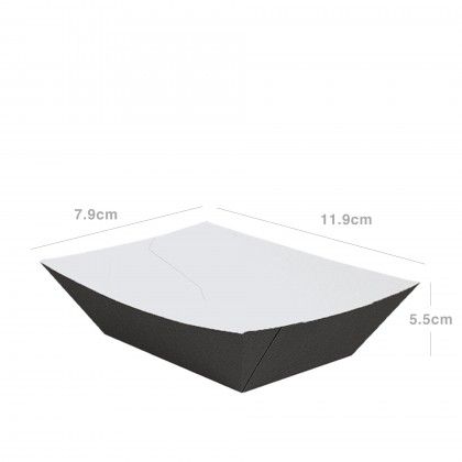 Barqueta Cartão Preto 11.9X7.9X5.5cm Pack 100 Barqueta Cartão Preto 11.9X7.9X5.5cm Pack 100