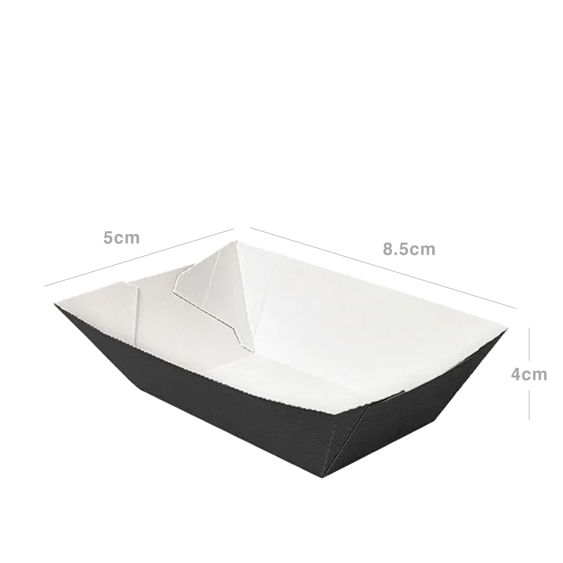 Barqueta Cartão Preto 8.5X5X4cm Pack 200