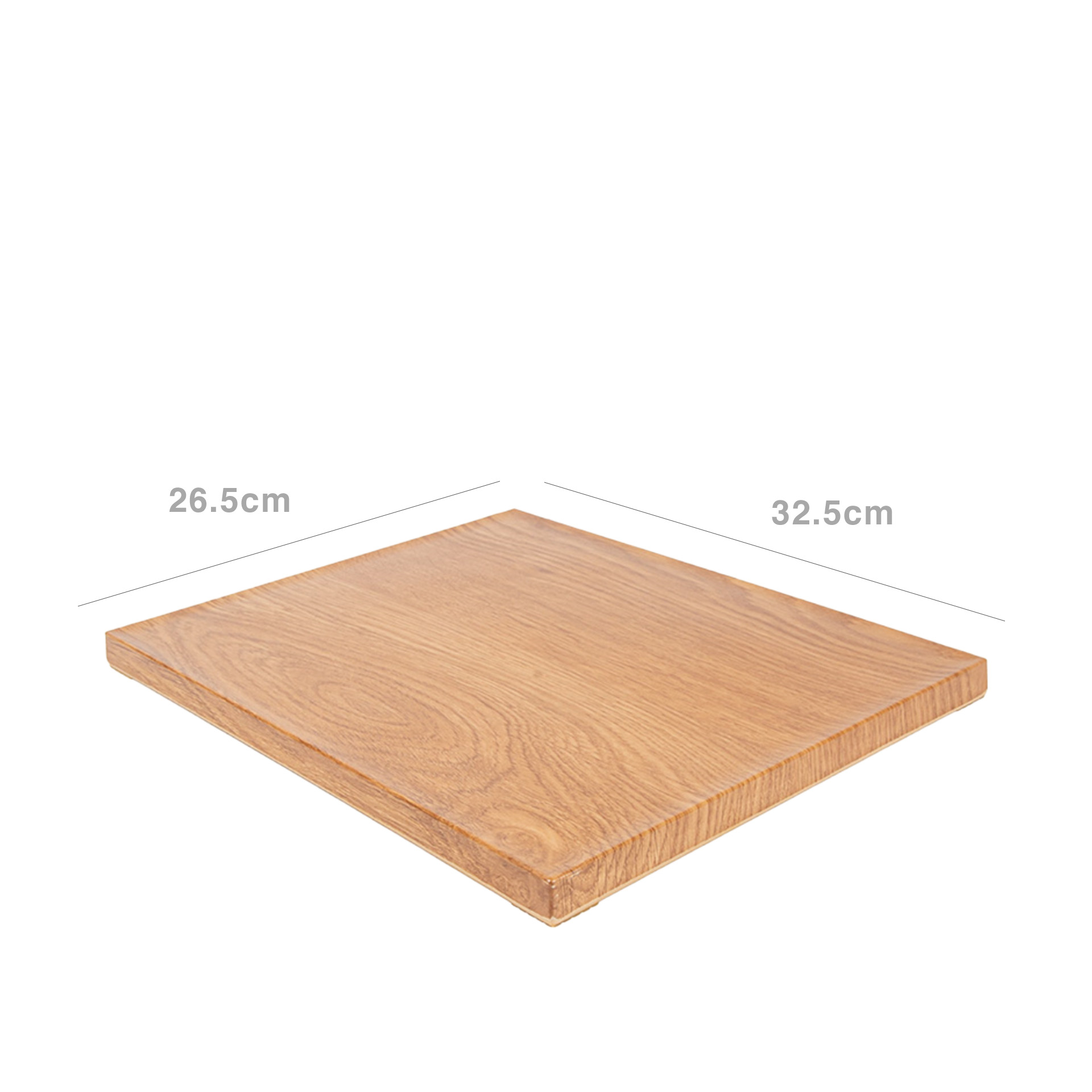 Bandeja Buffet Melamina Efeito Madeira Retangular 32.5X26.5X1.7cm