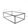 Suporte Buffet Ferro Retangular Preto 53X32.5X16cm