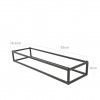 Suporte Buffet Ferro Retangular Preto 53X16.2X8cm