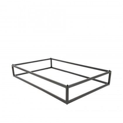 Suporte Buffet Ferro Retangular Preto 53X32.5X8cm