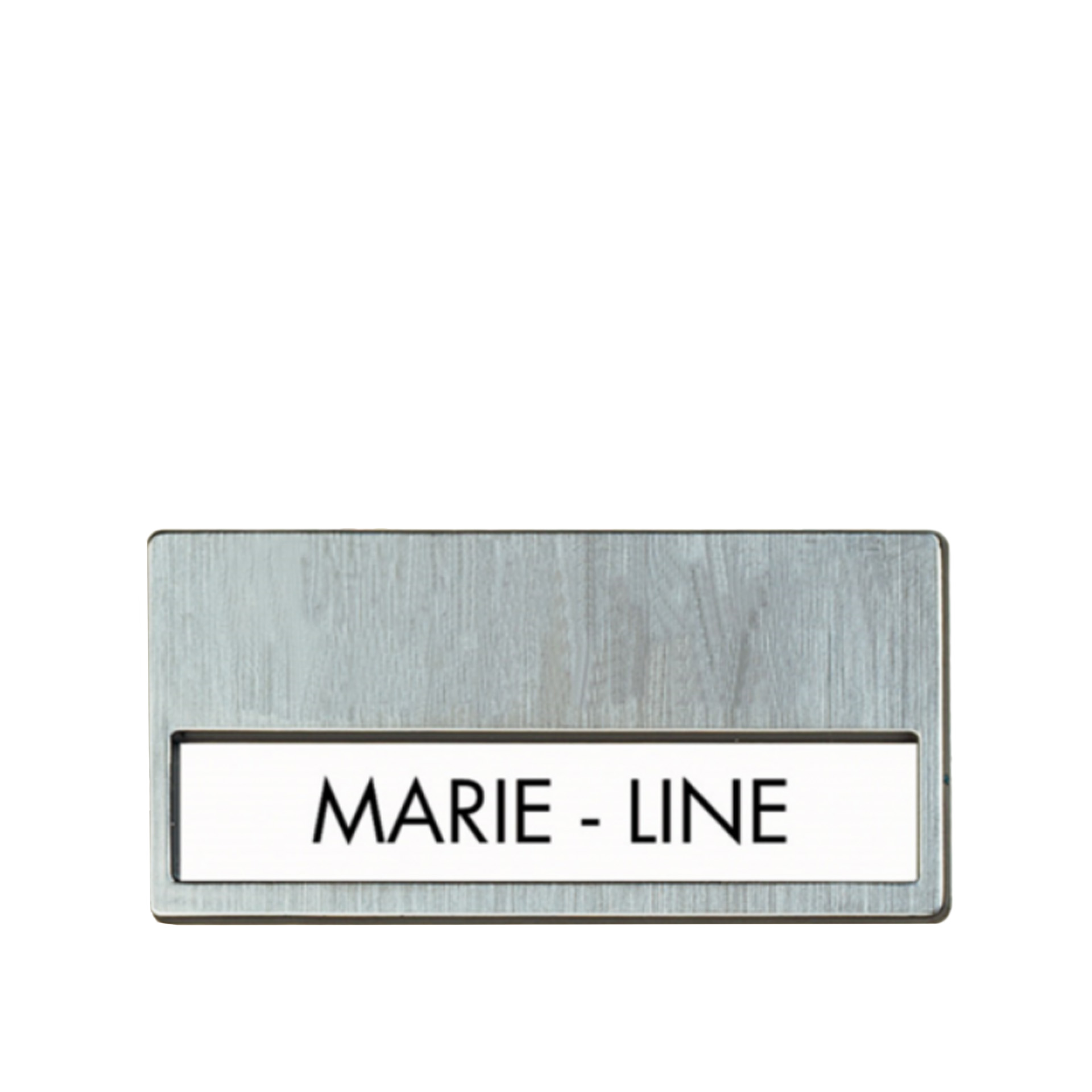 Placa Identificação Plástico Prateado 6.7X4cm