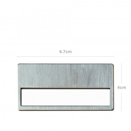 Placa Identificao Plstico Prateado 6.7X4cm
