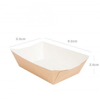 Barqueta Cartão Kraft 9.2X5.3X3.4cm Pack 200 Barqueta Cartão Kraft 9.2X5.3X3.4cm Pack 200