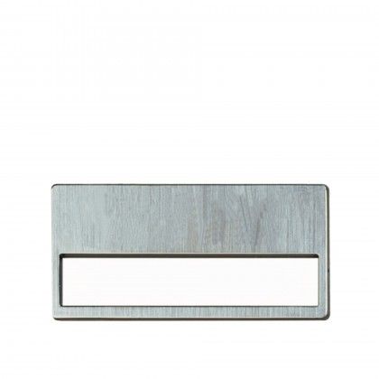 Placa Identificao Plstico Prateado 6.7X4cm