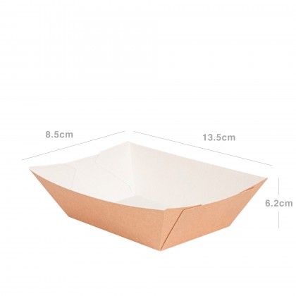 Barqueta Cartão Kraft 13.5X8.5X6.2cm Pack 100 Barqueta Cartão Kraft 13.5X8.5X6.2cm Pack 100