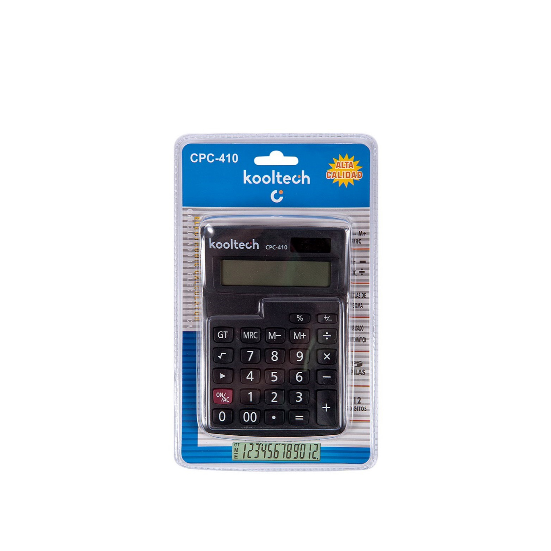 Calculadora Kooltech 12 Dígitos Preto 10X14.5cm