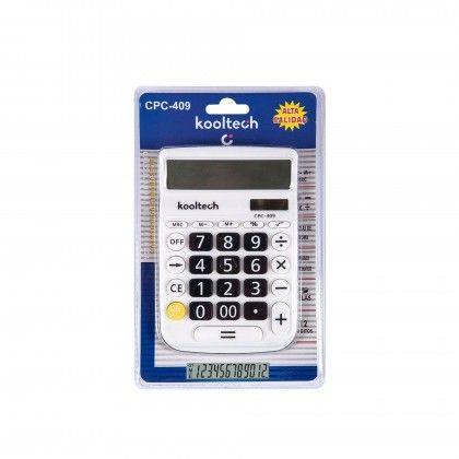 Calculadora Kooltech 12 D�gitos Branco 10.5X16cm