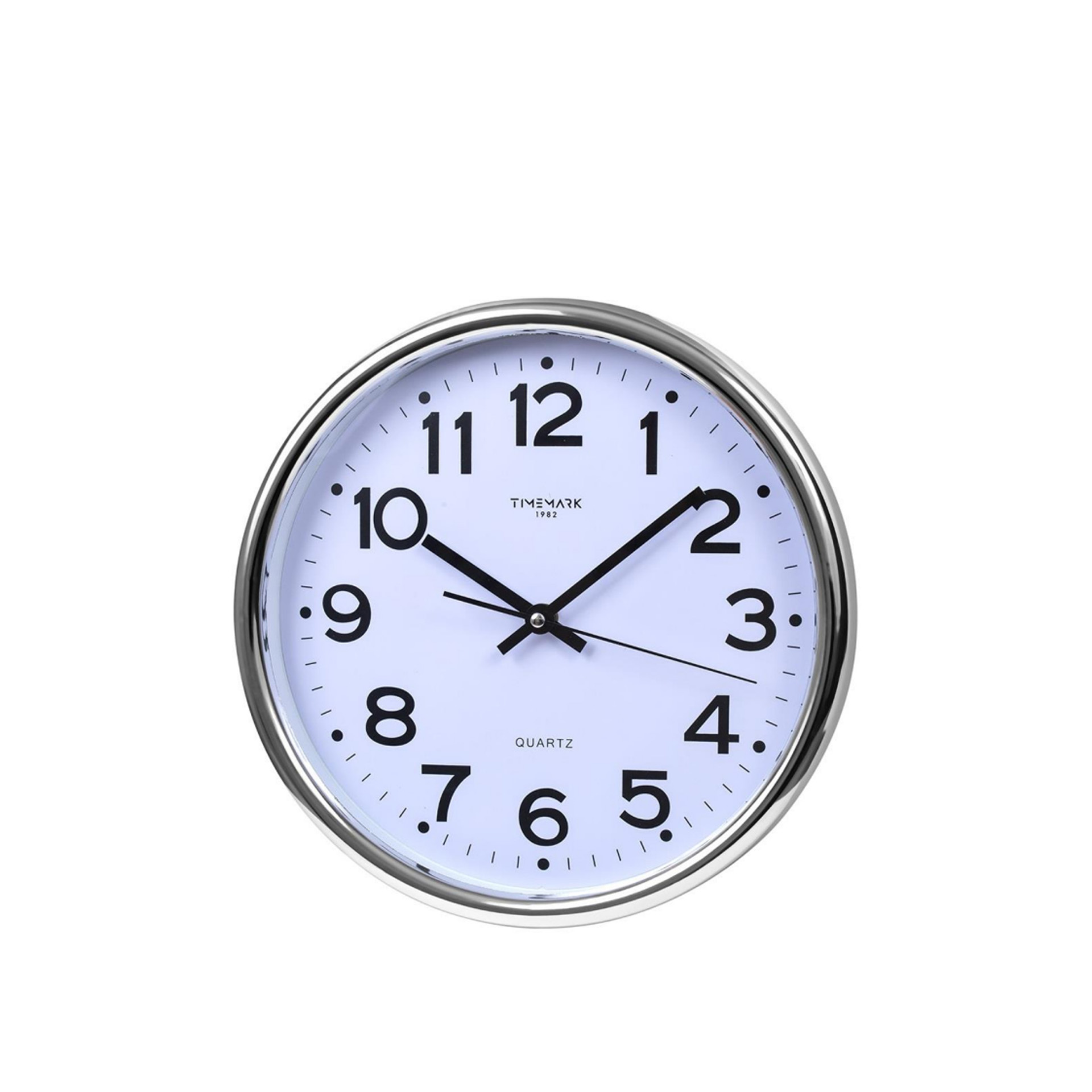 Relógio Parede Timemark Redondo Prateado 34cm