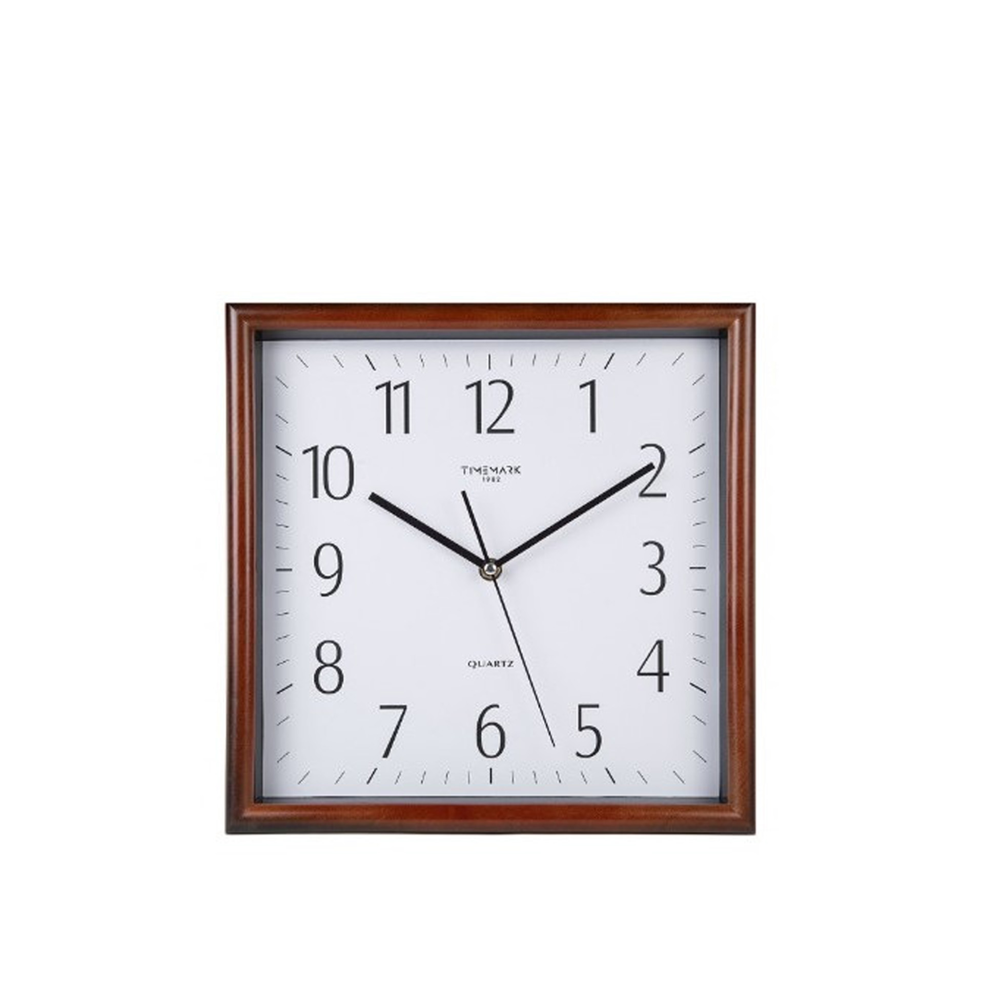 Relógio Parede Timemark Quadrado Castanho 30X30cm