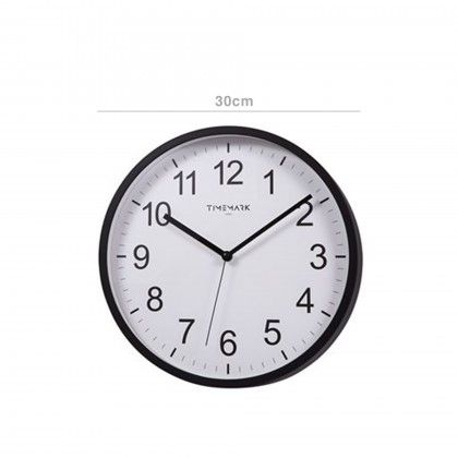 Relgio Parede Timemark Redondo Sortido Branco / Preto 30cm
