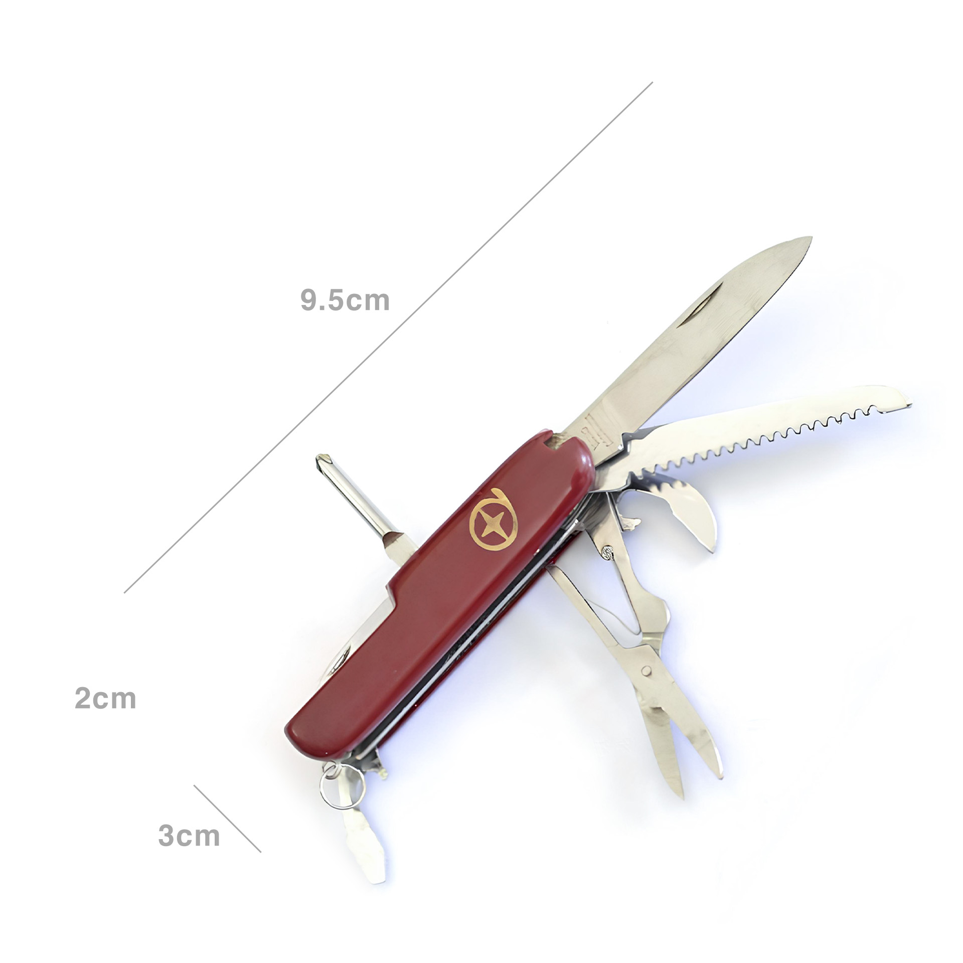 Canivete Kooltech 13 em 1 Bordô 9.5X3X2cm