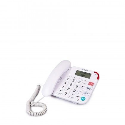 Telefone Fixo Plástico Kooltech Branco 20X20X6.5cm Telefone Fixo Plástico Kooltech Branco 20X20X6.5cm