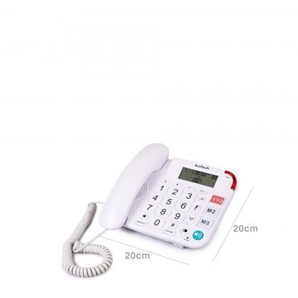 Telefone Fixo Plástico Kooltech Branco 20X20X6.5cm Telefone Fixo Plástico Kooltech Branco 20X20X6.5cm