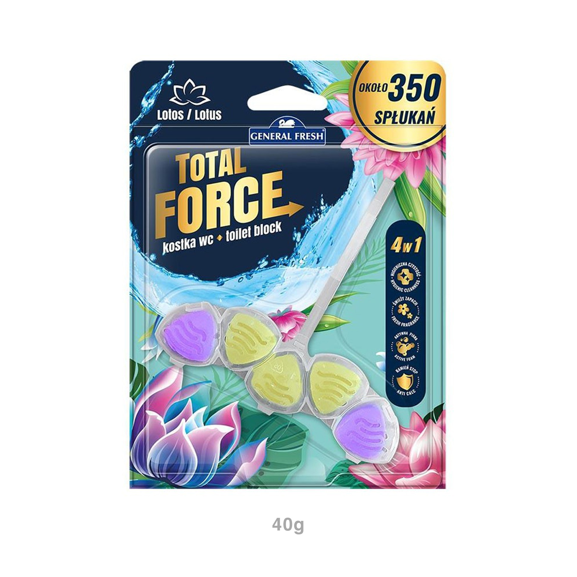 Bloco Sanitário Total Force Lótus 40gr