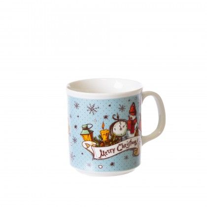 Caneca Porcelana Mery Christmas 500ml 9.5X13X10.5cm Caneca Porcelana Mery Christmas 500ml 9.5X13X10.5cm