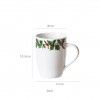 Caneca Porcelana Azevinhos 300ml 8X11X10.5cm