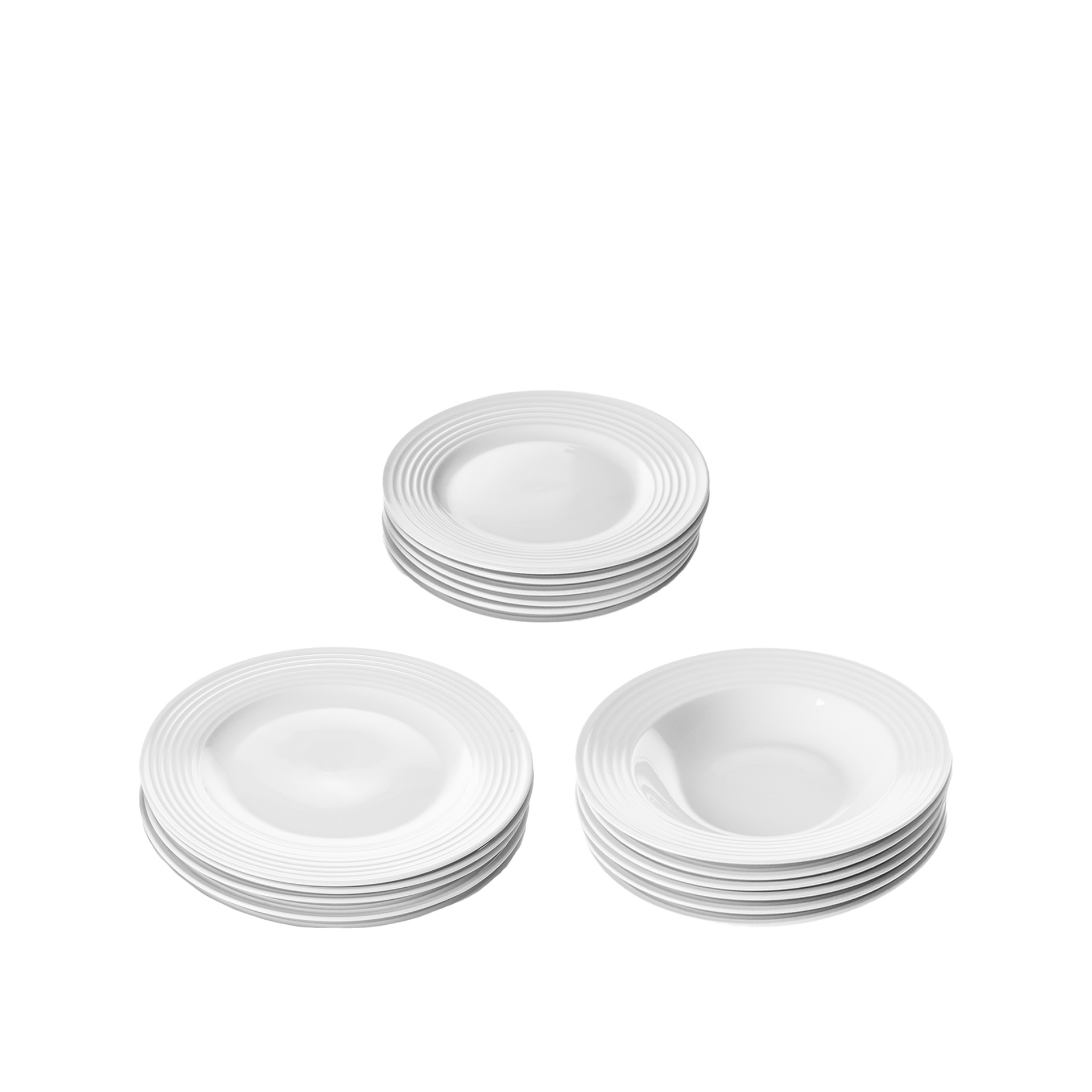 Serviço Mesa Porcelana Branco 18 Peças