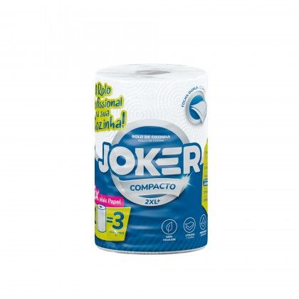 Rolo Cozinha Joker Compacto 1=3 2 Folhas 2XL+ 136 Servios 30m