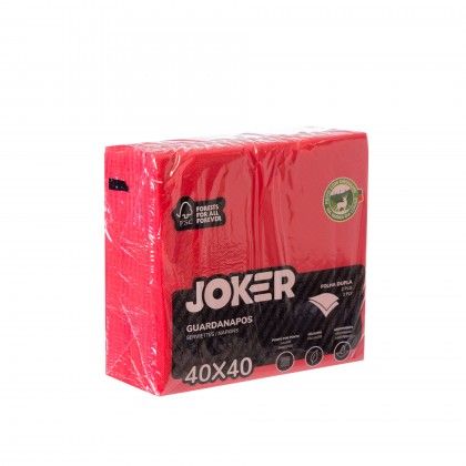 Guardanapo Joker 2 Folhas Vermelho 40X40cm Pack 50