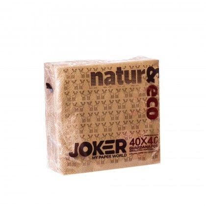 Guardanapo Joker Natur&Eco 2 Folhas Bege 40X40cm Pack 50
