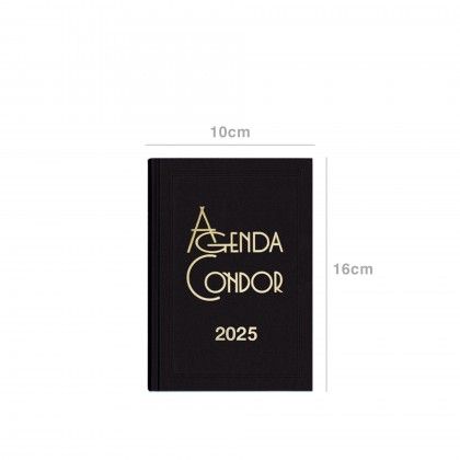 Agenda Diria 2025 Mini Condor Preto 10X16cm