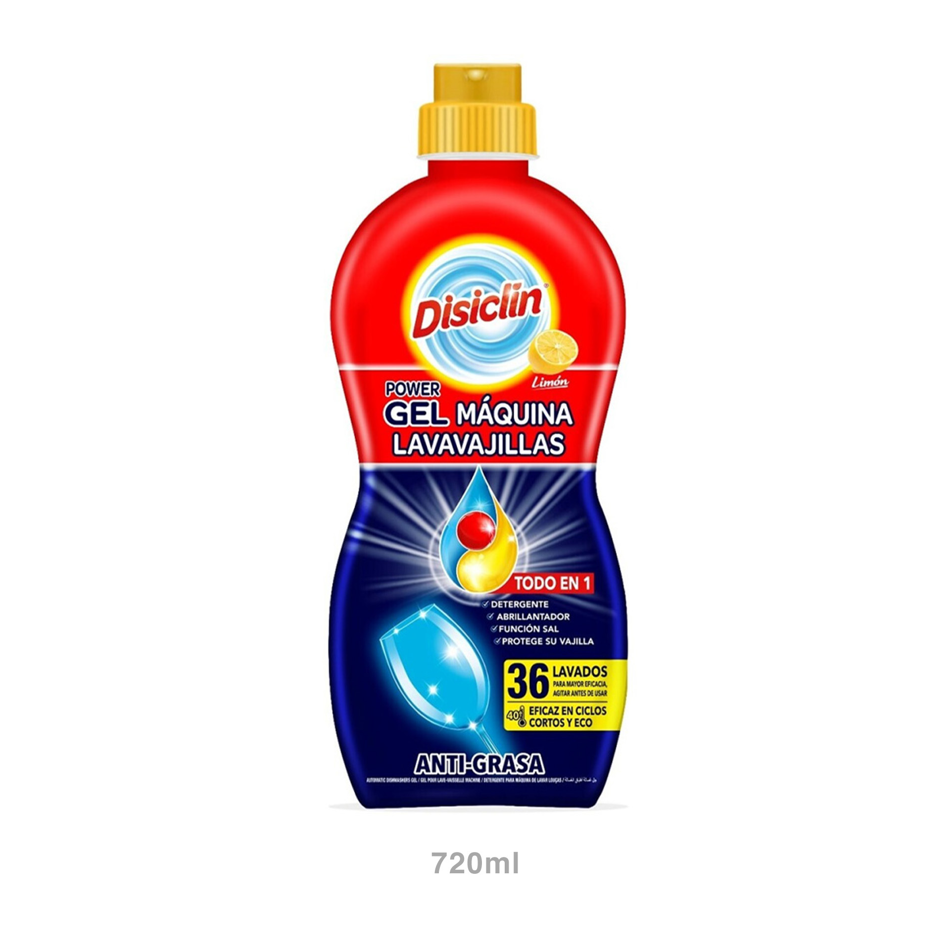 Detergente Loiça Máquina Gel Power Disiclin 720ml