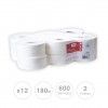 Rolo Papel Higinico Jumbo 600 Servios 180m Pack 12