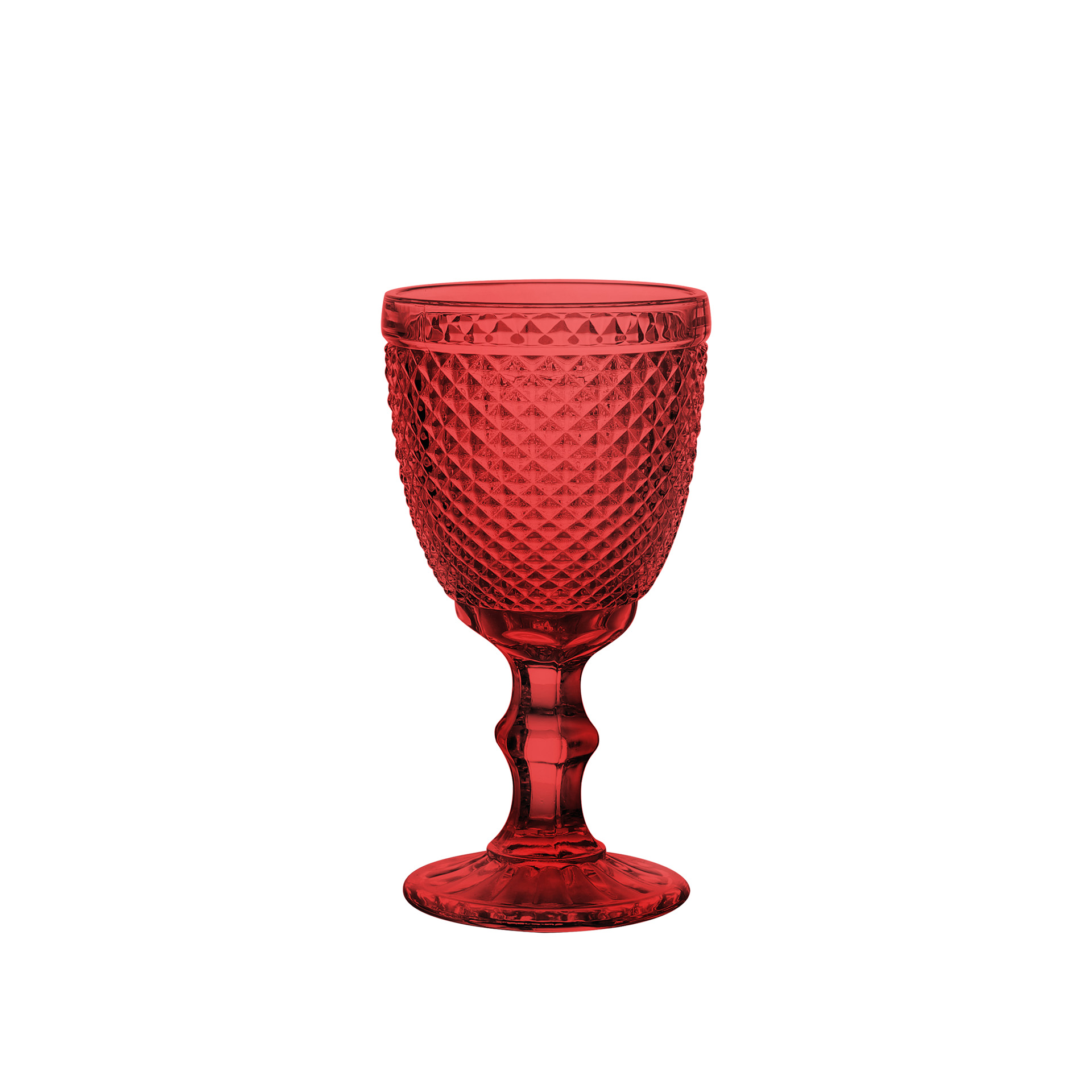 Copo com Pé My Glass Bicos Vermelho 330ml Pack 6