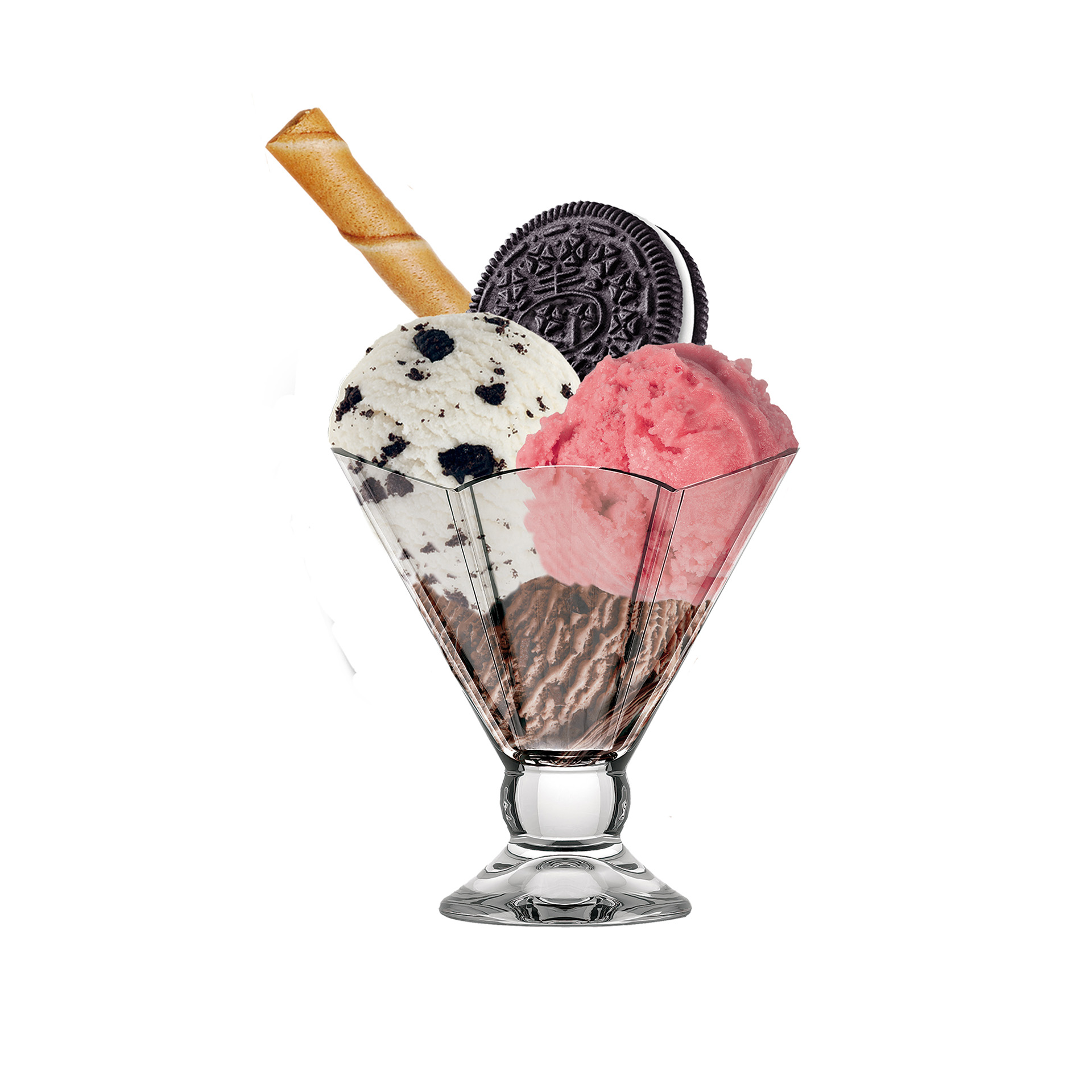 Taça Sobremesa Vidro Ice 180ml 12X12cm Pack 2