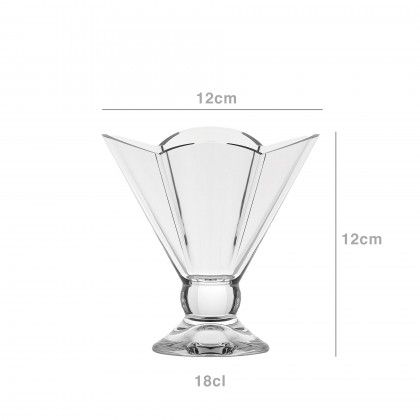 Taa Sobremesa Vidro Ice 180ml 12X12cm Pack 2
