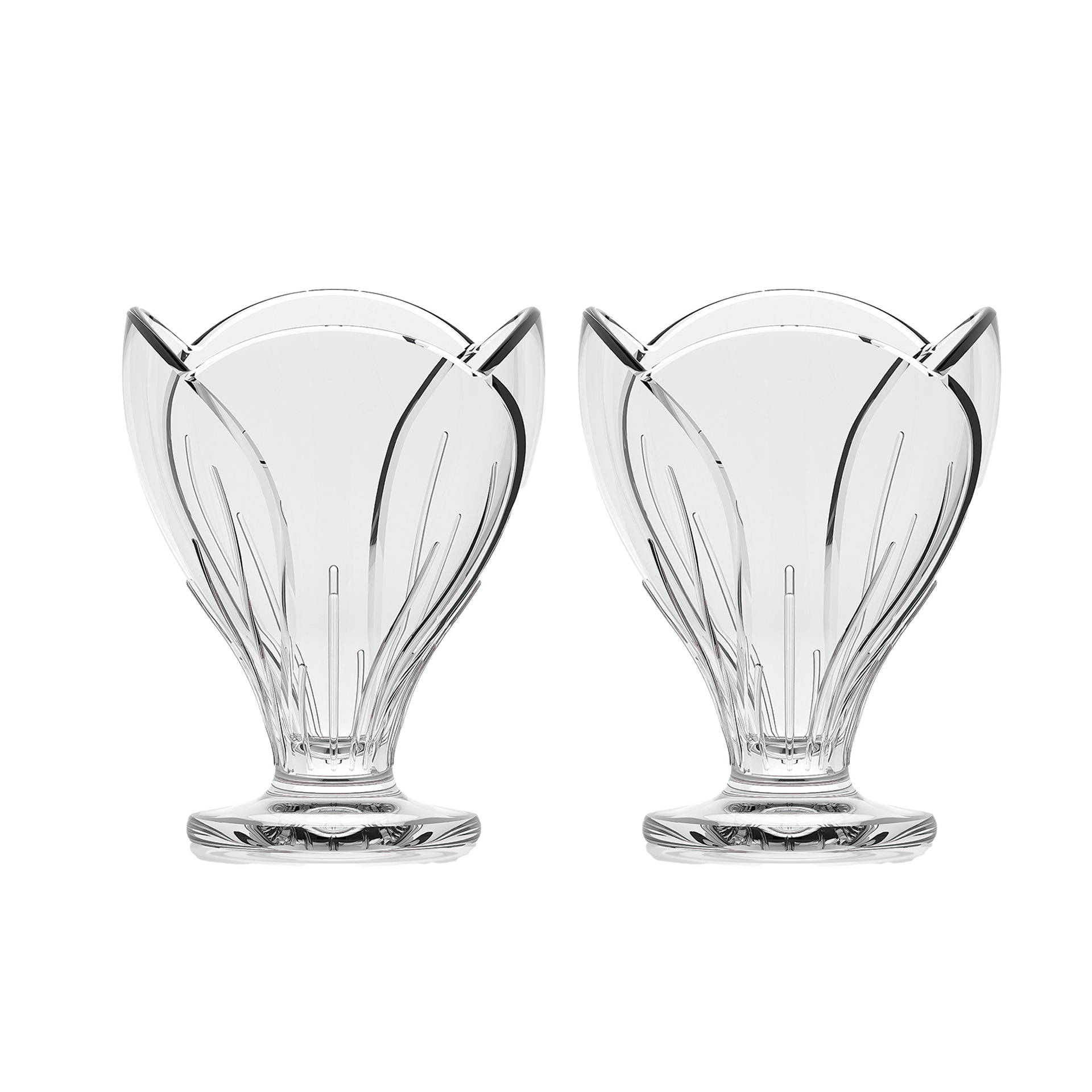 Taça Sobremesa Vidro Diamond 260ml 9.5X12cm Pack 2