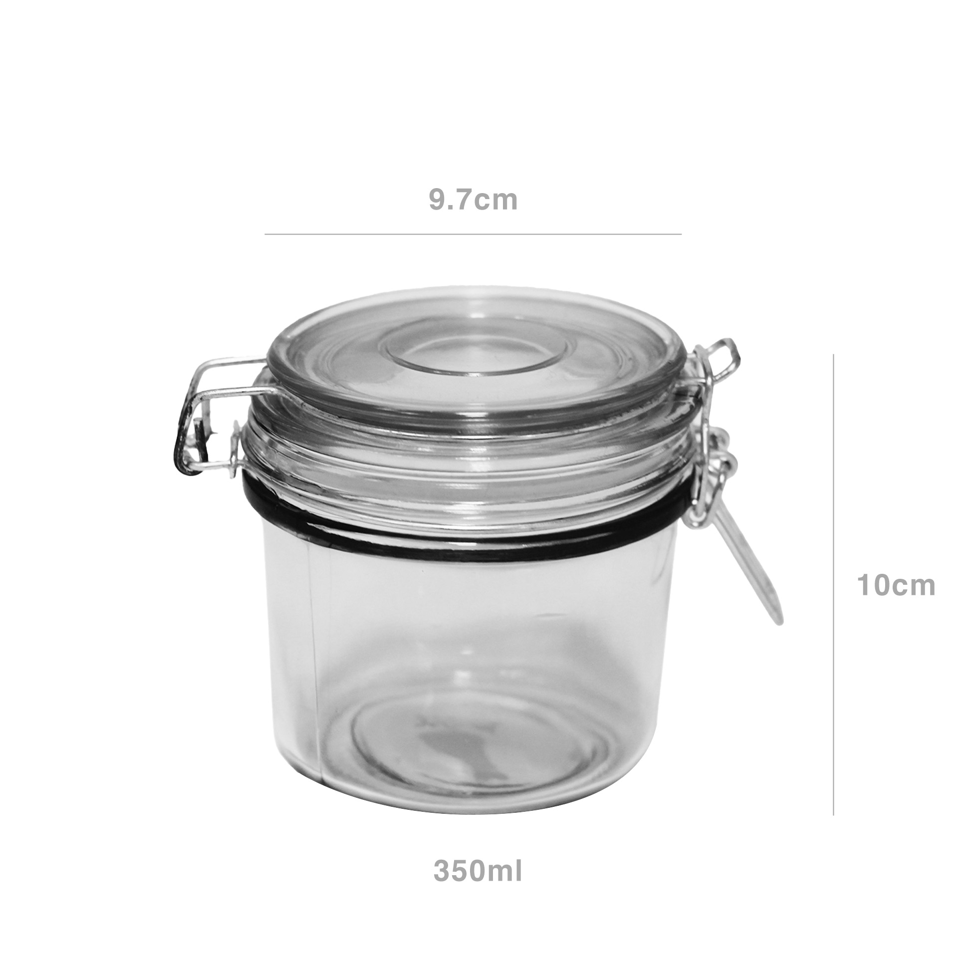 Frasco Vidro Redondo 350ml 9.7X10cm