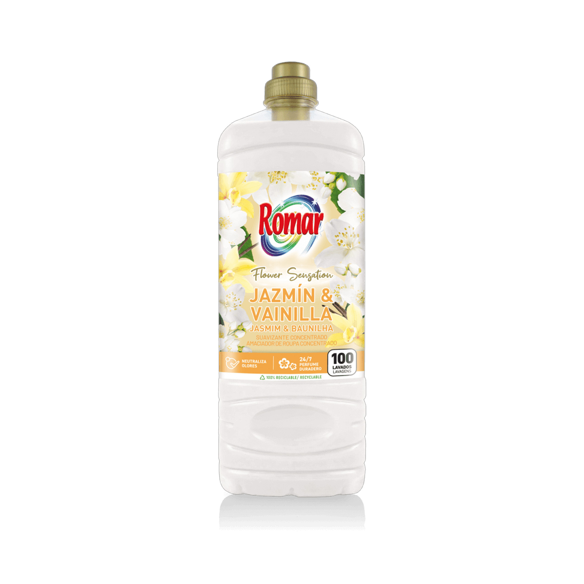 Amaciador Concentrado Romar 100 Lavagens Jasmim / Baunilha 2000ml