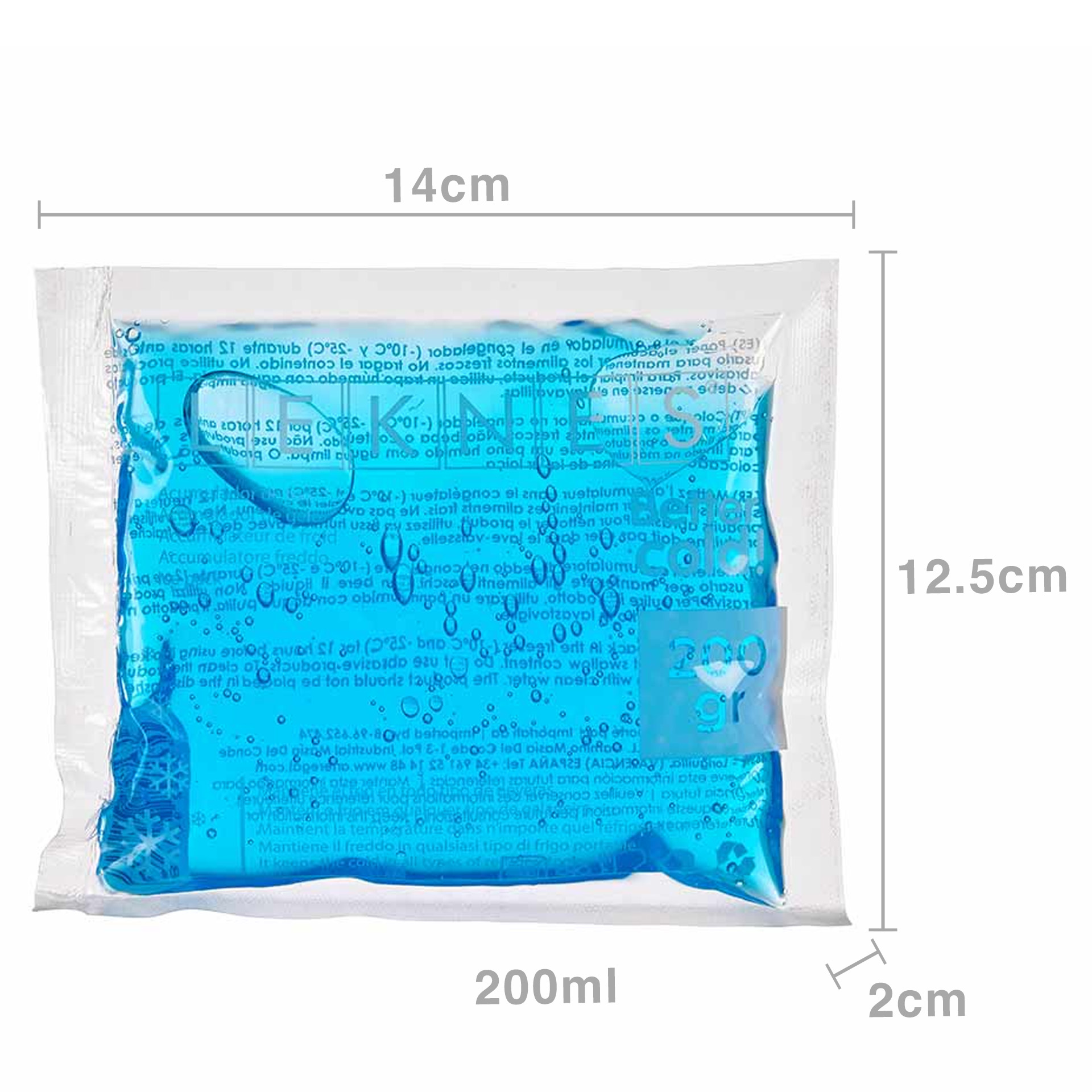 Acumulador Gelo para Arca 200ml 12.5X14X2cm