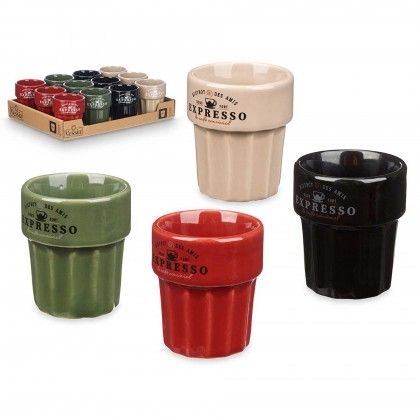 Copo Caf� Expresso Cor Sortida 80ml 6X7cm