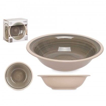 Prato Grs Sopa Cinzento 21cm Pack 6
