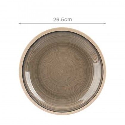 Prato Grs Raso Cinzento 26.5cm Pack 6