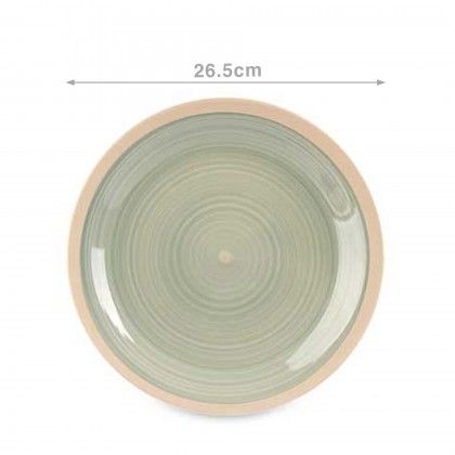 Prato Grs Raso Verde 26.5cm Pack 6