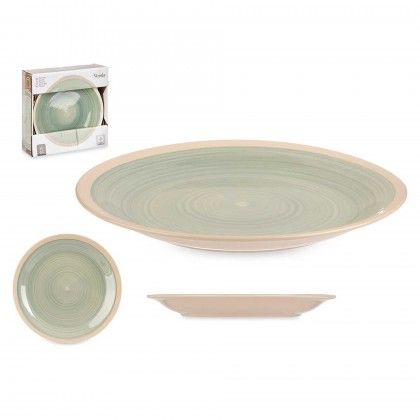 Prato Grs Raso Verde 26.5cm Pack 6
