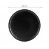 Prato Grs Sobremesa Preto 20cm Pack 6