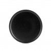 Prato Grs Sobremesa Preto 20cm Pack 6