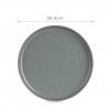 Prato Grs Raso Cinzento Escuro 26.5cm Pack 6