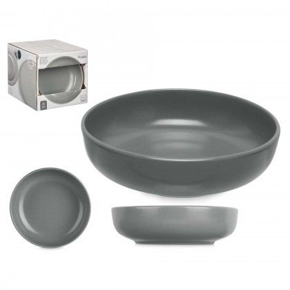 Prato Grs Sopa Cinzento Escuro 18cm Pack 6