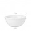Taa Porcelana Branca 330ml 13X4.6cm
